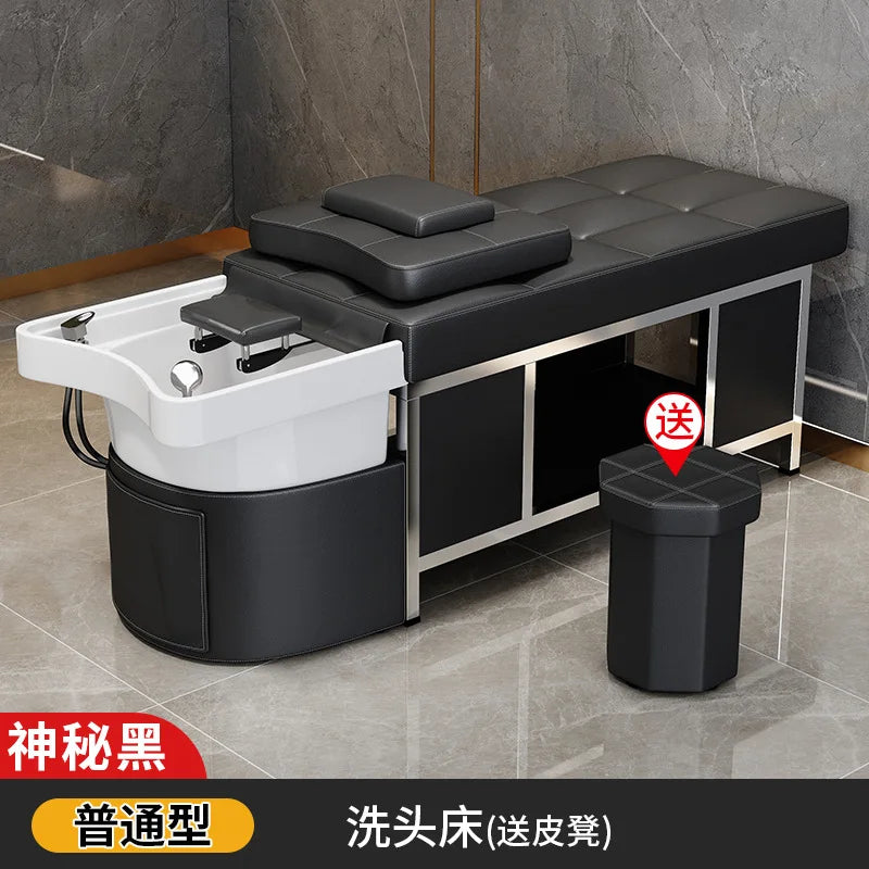 Thai style hair therapy, shampoo bed, constant temperature water circulation, fumigation, massage, high-end hair salon,