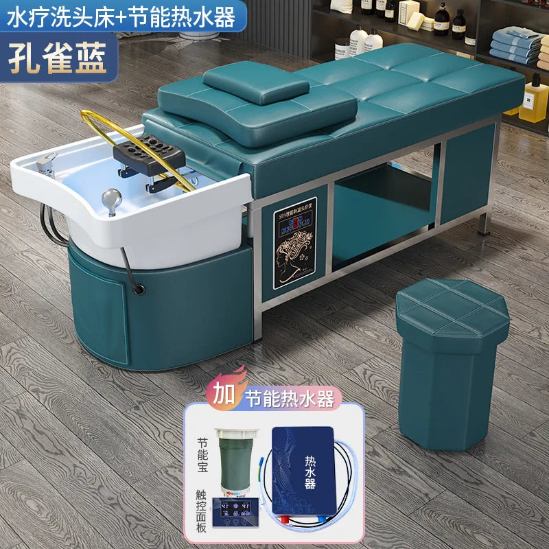 Thai style hair therapy, shampoo bed, constant temperature water circulation, fumigation, massage, high-end hair salon,