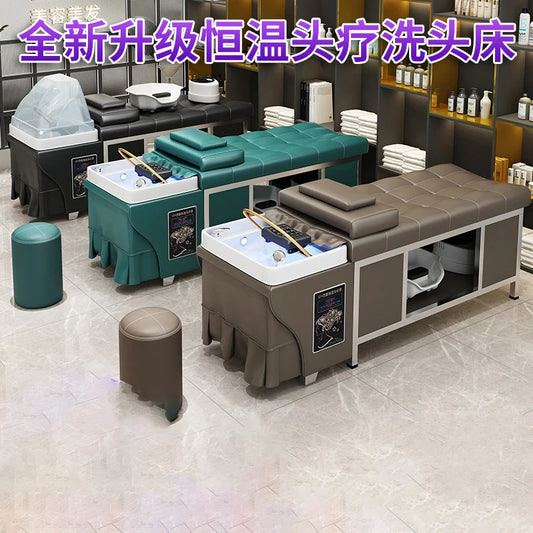 Thai style hair therapy shampoo bed hair salon beauty salon massage water circulation constant temperature fumigation stainless