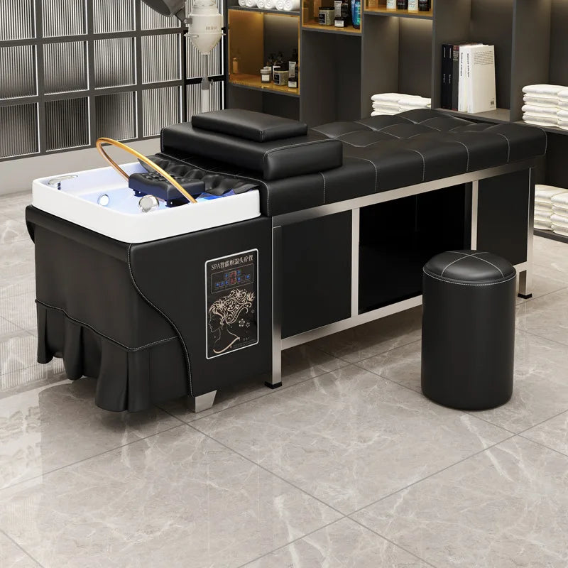 Thai style hair therapy shampoo bed hair salon beauty salon massage water circulation constant temperature fumigation stainless