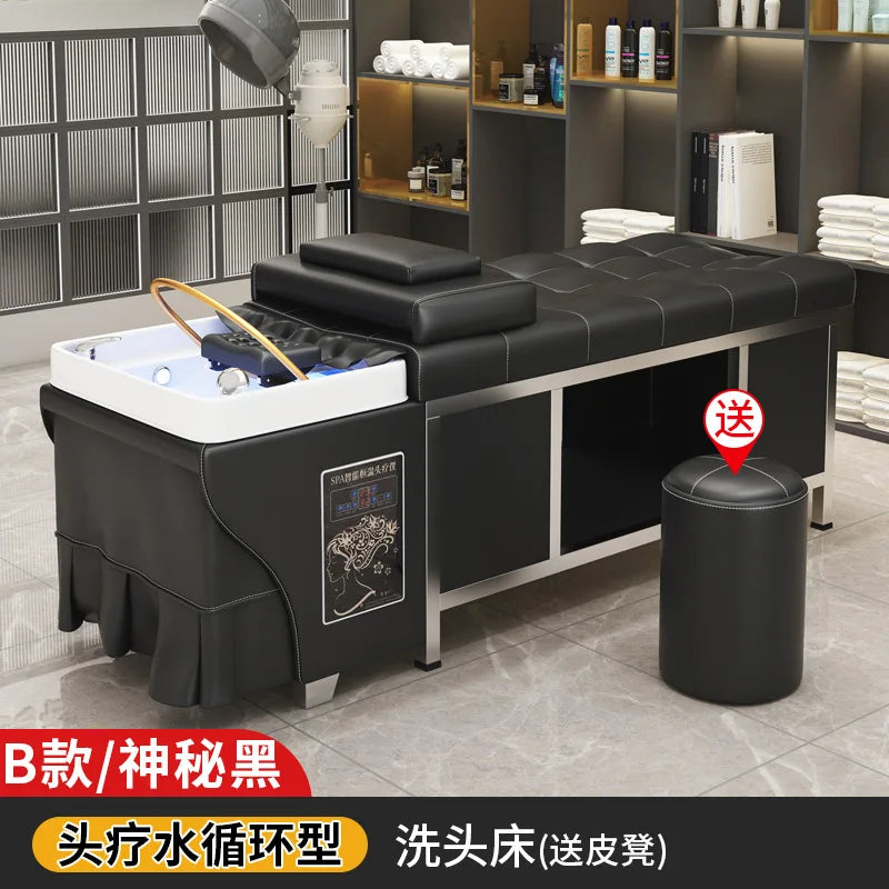 Thai style hair therapy shampoo bed hair salon beauty salon massage water circulation constant temperature fumigation stainless