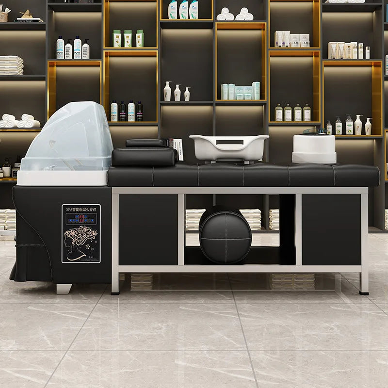 Thai style hair therapy shampoo bed hair salon beauty salon massage water circulation constant temperature fumigation stainless