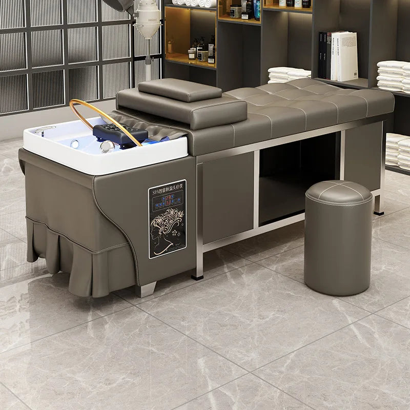 Thai style hair therapy shampoo bed hair salon beauty salon massage water circulation constant temperature fumigation stainless