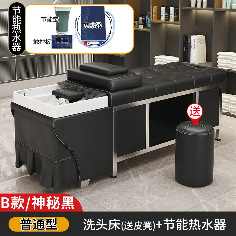 Thai style hair therapy shampoo bed hair salon beauty salon massage water circulation constant temperature fumigation stainless