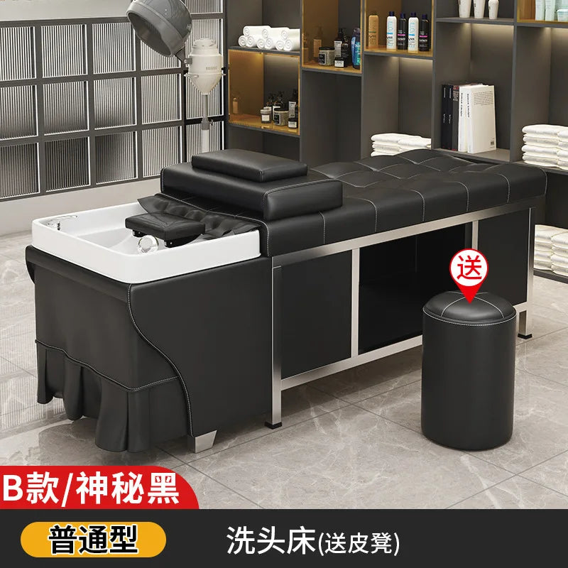 Thai style hair therapy shampoo bed hair salon beauty salon massage water circulation constant temperature fumigation stainless