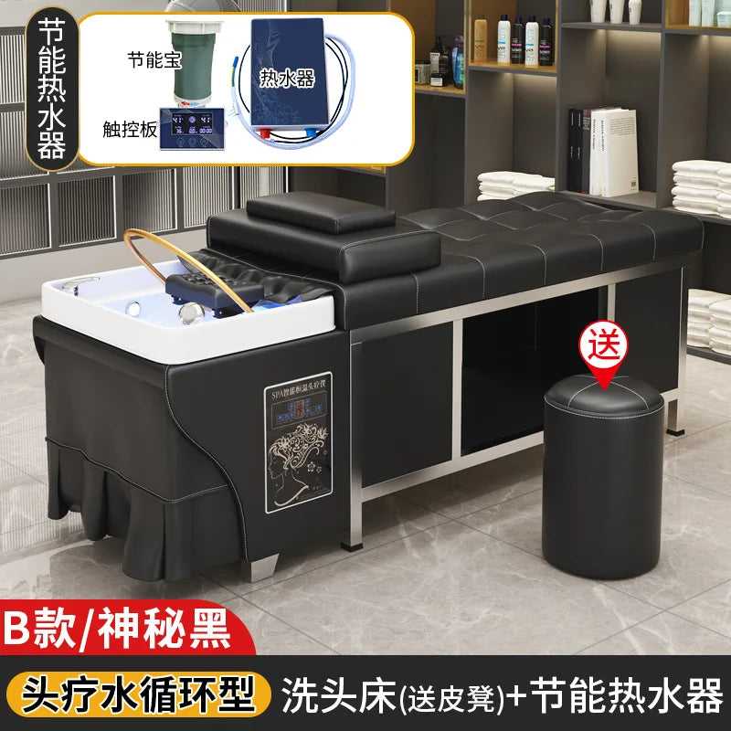 Thai style hair therapy shampoo bed hair salon beauty salon massage water circulation constant temperature fumigation stainless