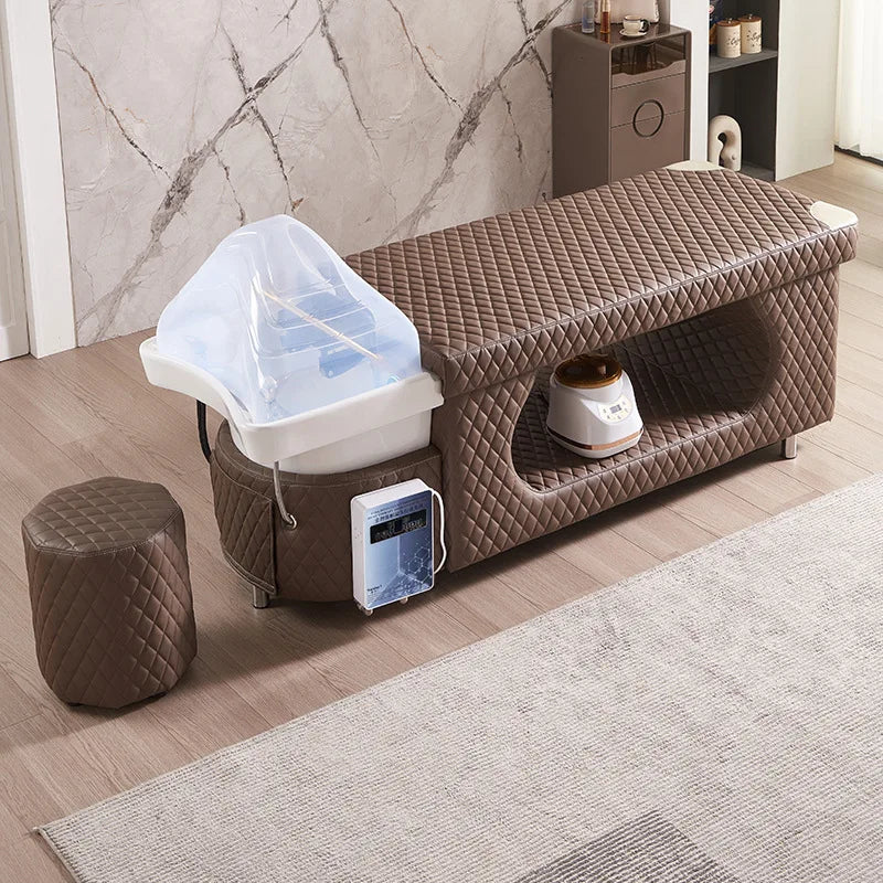 Thai style shampoo and massage bed