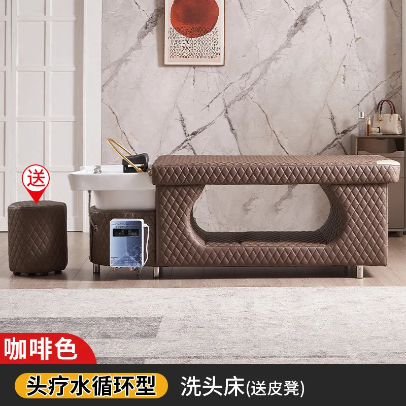 Thai style shampoo and massage bed