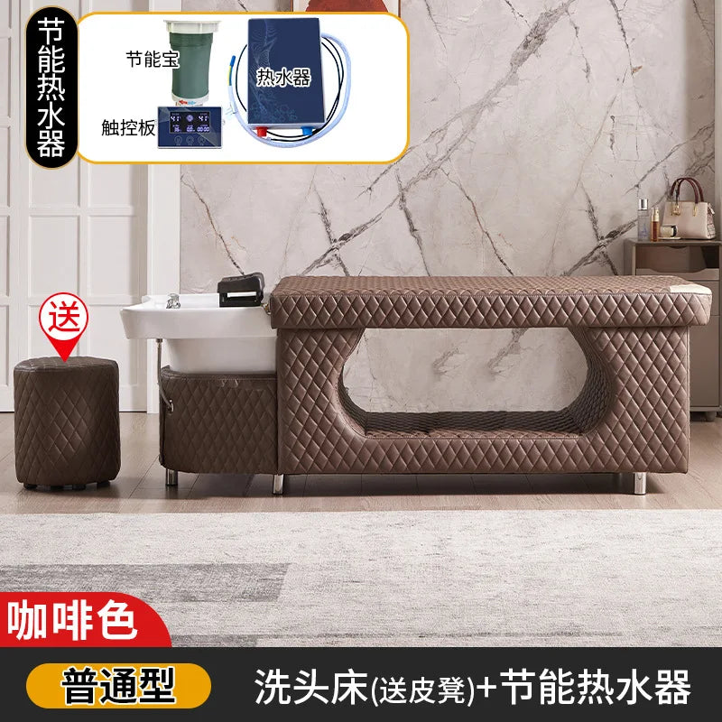 Thai style shampoo and massage bed