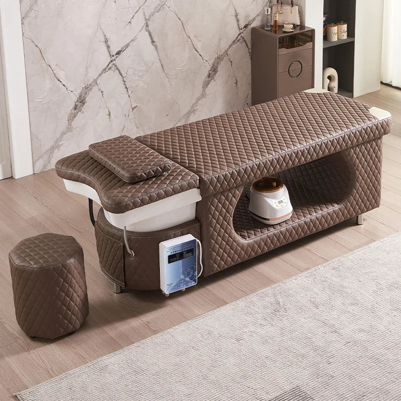 Thai style shampoo and massage bed