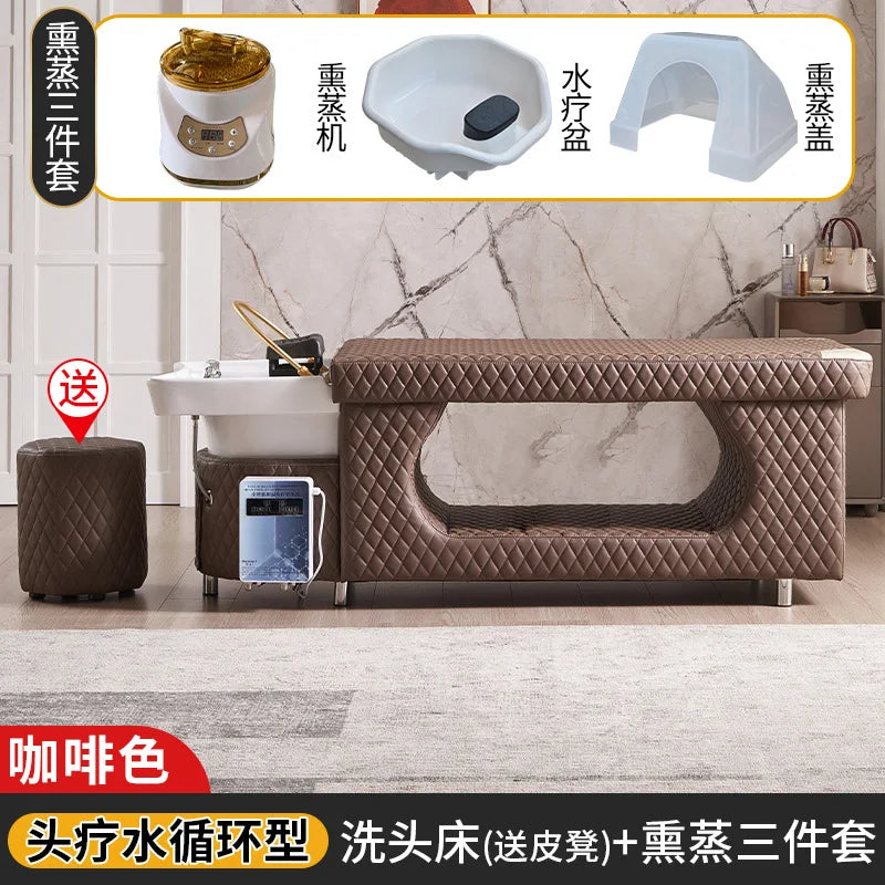 Thai style shampoo and massage bed