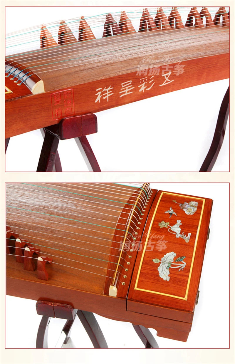 The master signature Professional performance China Guzheng music Instrument Choi screw zither 21 Strings With Full Accessories