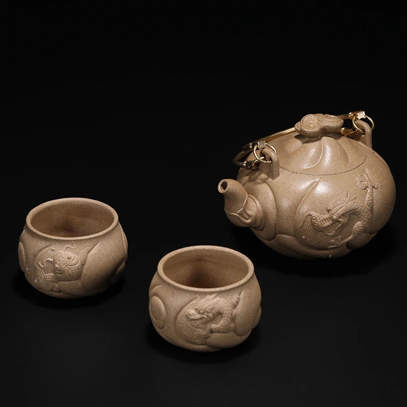 |The work product 】 royal pot of tea fragrance yixing are recommended by the manual pot of mud flower implement 410 c