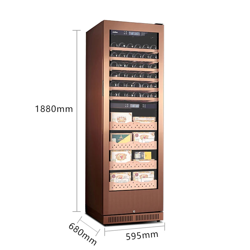 Thermostatic and Humidity Red Wine and Cigar Dual Use Integrated Cabinet Cigar and Red Wine Dual Use Refrigerator
