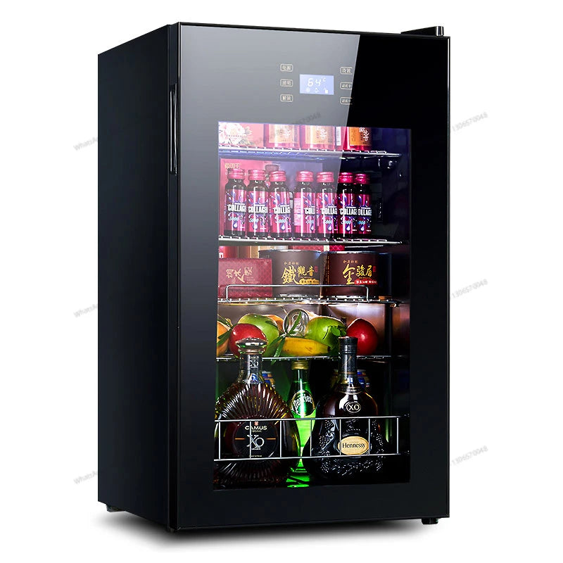 Thermostatic small wine cabinet, refrigerated refrigerator, ice bar, household living room, small glass fresh-keeping cabinet