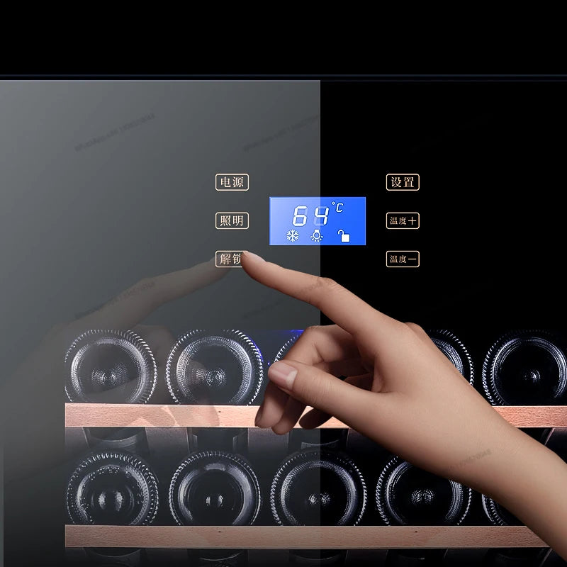 Thermostatic small wine cabinet, refrigerated refrigerator, ice bar, household living room, small glass fresh-keeping cabinet