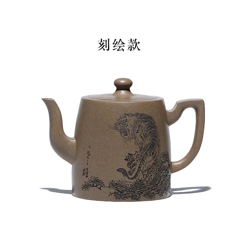 Tibetan Pot World Yixing Purple Clay Handmade By Famous Tea Master Dale With Early Sky Green Sand Han Rhyme