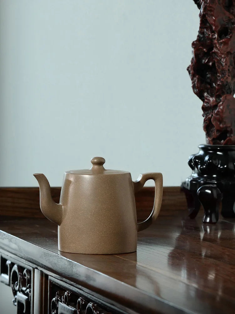 Tibetan Pot World Yixing Purple Clay Handmade By Famous Tea Master Dale With Early Sky Green Sand Han Rhyme