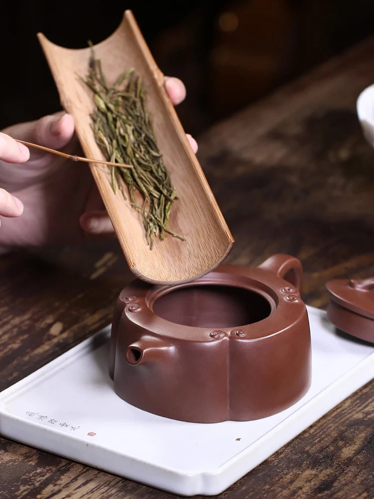 Tibetan Pot World Yixing Purple Clay Pure Handmade Household Tea Raw Mine Kung Fu Set Ruyi Well Fen