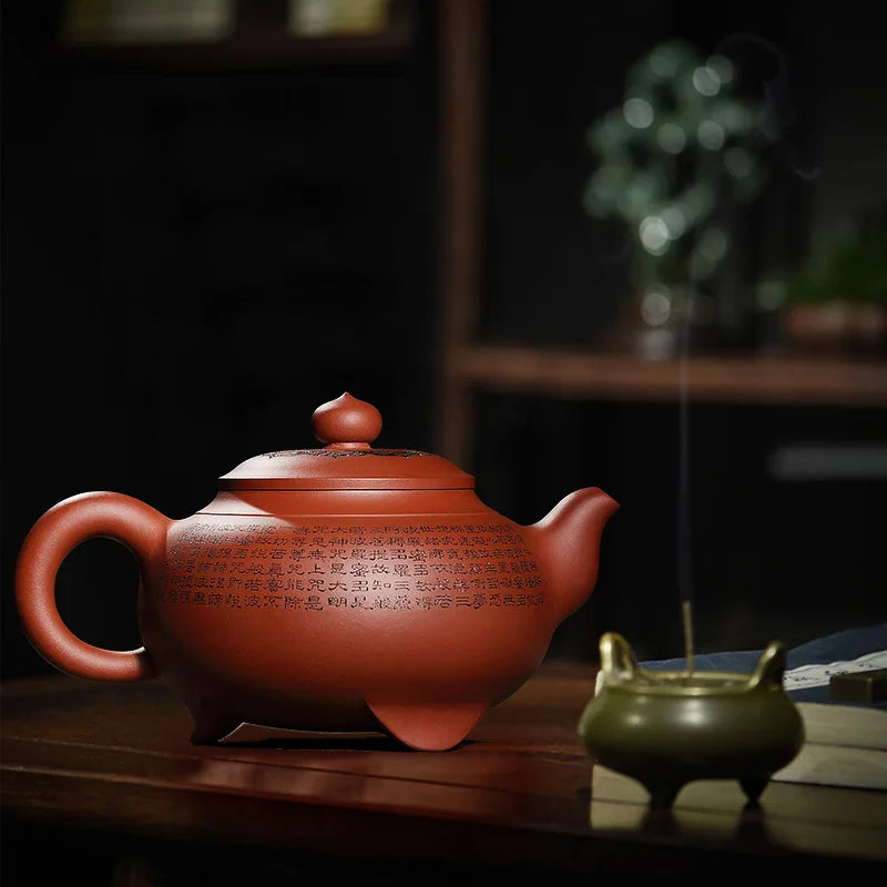 Tibetan Pot World Yixing Purple Sand National High School Worker's Leisure Pure Handmade Bottom Trough Qing Da Three Legged