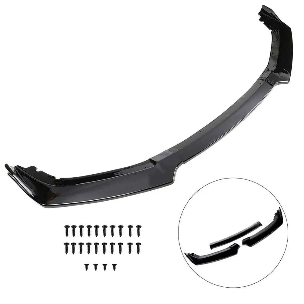 Top10 Car Carbon Fiber Pattern Style Front Bumper Spoiler Lip Fits 2016-2020 for