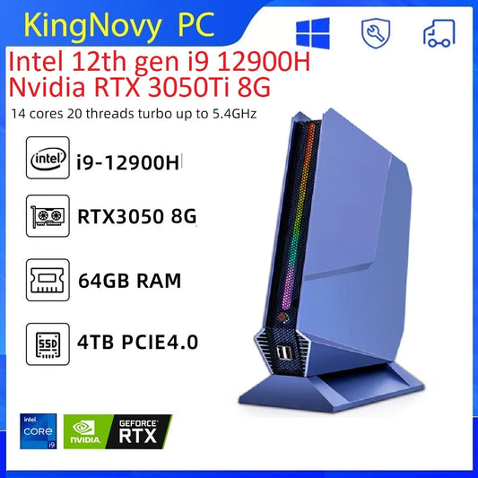 Topton 12th Gen Gaming Mini PC i9 12900H i7 12700H Nvidia RTX 3050 8G Mini Gamer Computer Barebone System Desktop PCIE4.0 WiFi6