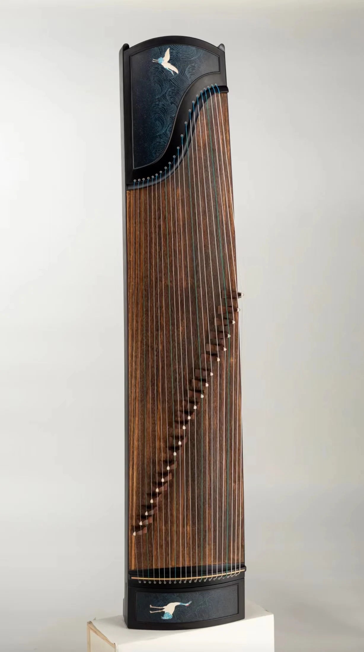 Traditional Chinese Guzheng Hand-dug Zither 21-string National Musical Instrument Ctnc Zither Cloud Crane Series