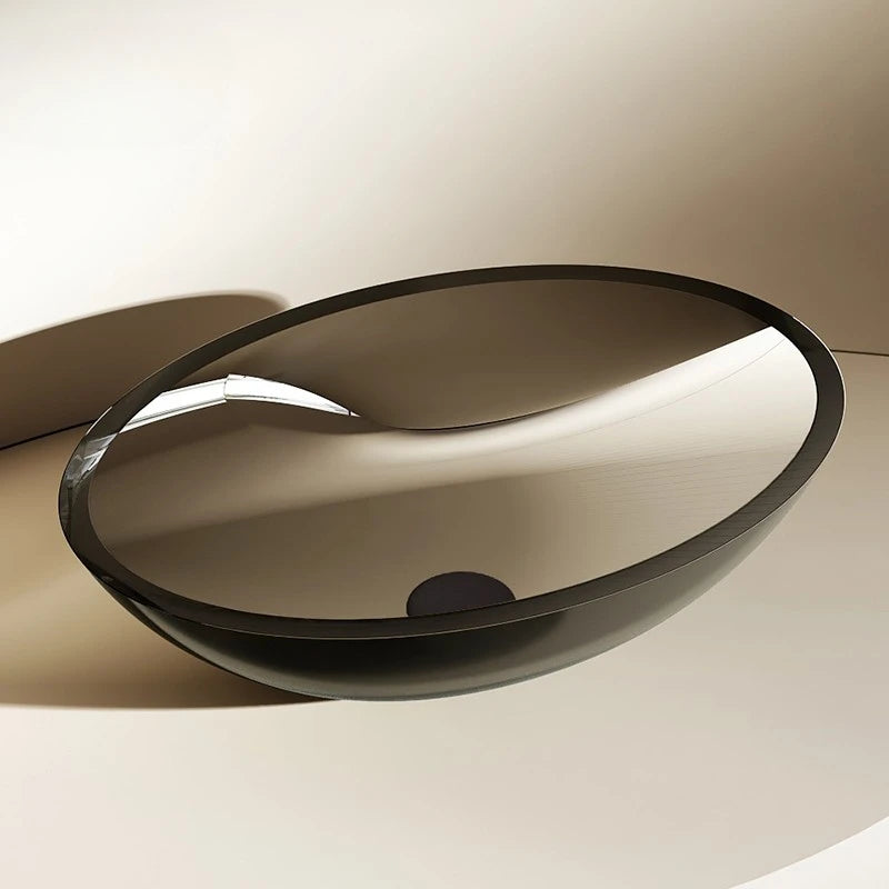 Transparent color resin washbasin home small bathroom art crystal washbasin.