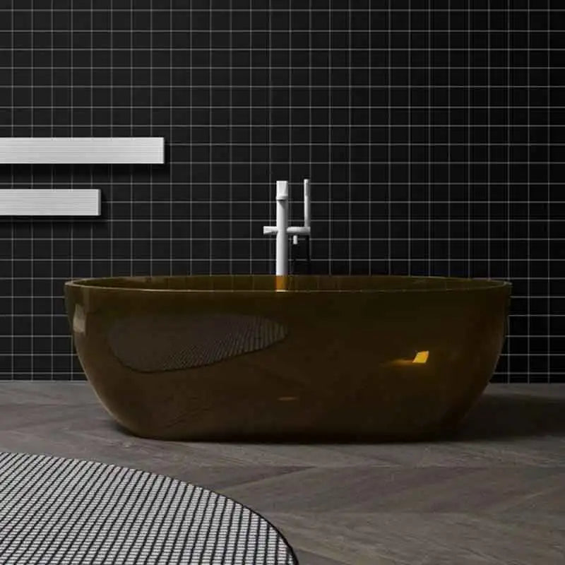 Transparent home double net red shower one Japanese-style custom couple big bathtub high-end deep soaking artificial stone batht