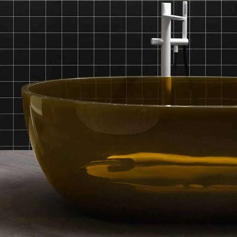 Transparent home double net red shower one Japanese-style custom couple big bathtub high-end deep soaking artificial stone batht