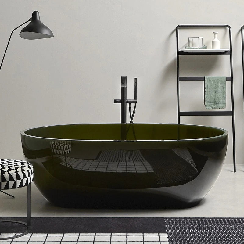 Transparent home double net red shower one Japanese-style custom couple big bathtub high-end deep soaking artificial stone batht