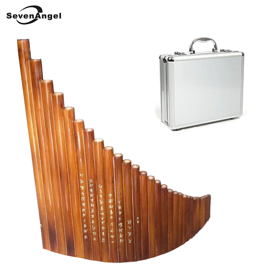 Treasures 31 pipes Professional Panflute 100% Handmade By 30 Years Production Master Bamboo Flute  with panpipes Case