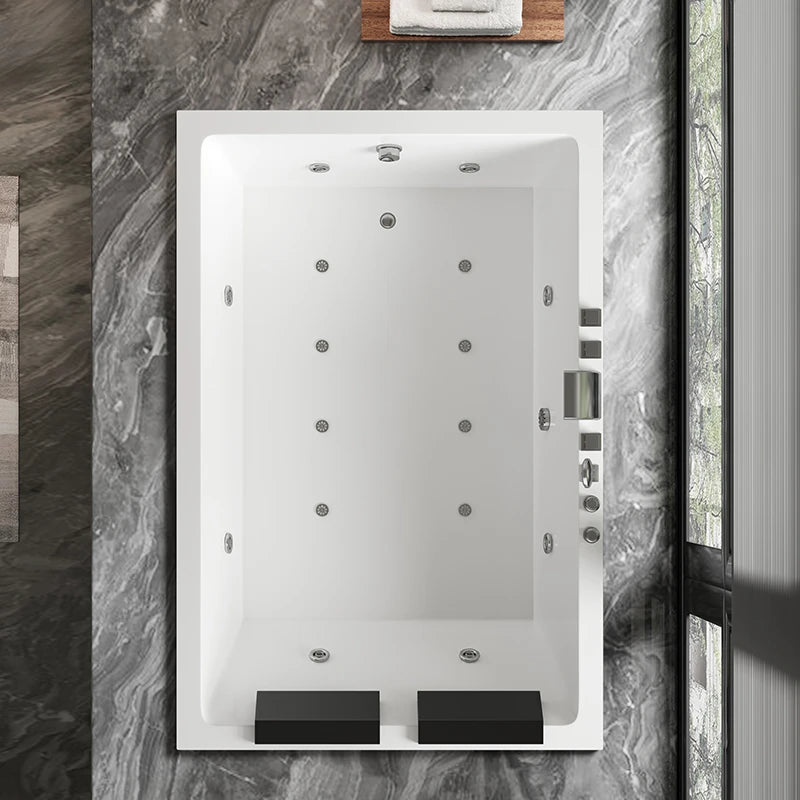 Twin Hotel Acrylic Embedded Home Massage Thermostatic Net Red Bathtub