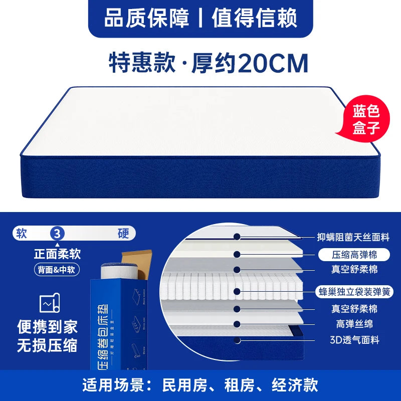 Twin Queen Folding Mattresses High Quality Designer King Double Bed Mattress Memory Foam Sleep Colchones De Cama Furniture