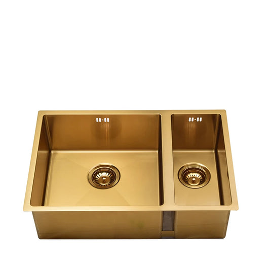 UK Hot Sale Design 304 Stainless Steel gold Household Handmade kitchen toilet sink size 67*44*20cm