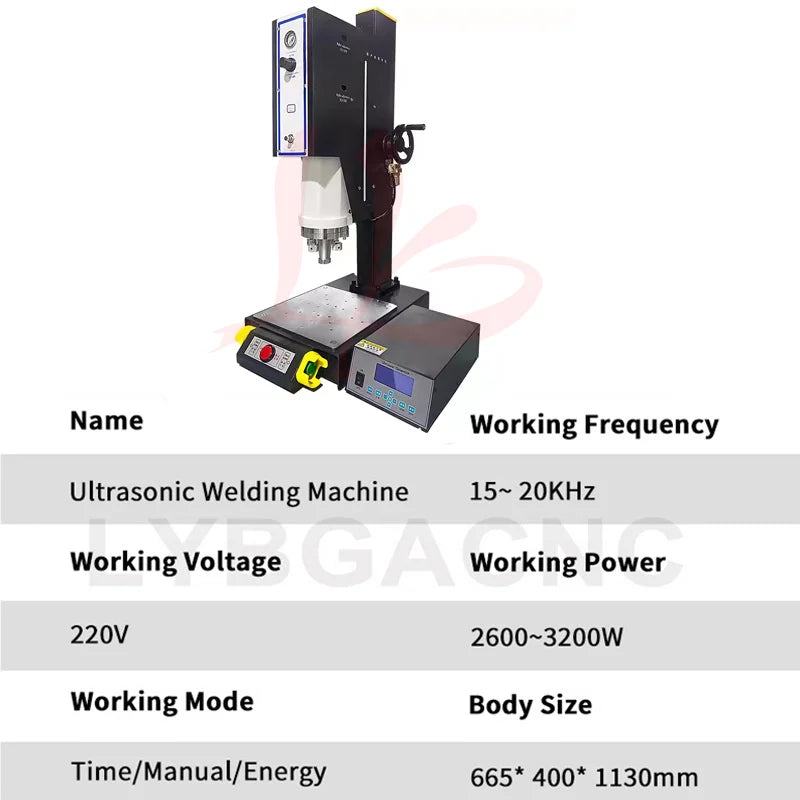 Ultrasonic Plastic Spot Welder Machine Automatic Frequency Chasing 15K 2600W Welding Equipment Nylon Acrylic PP Industry