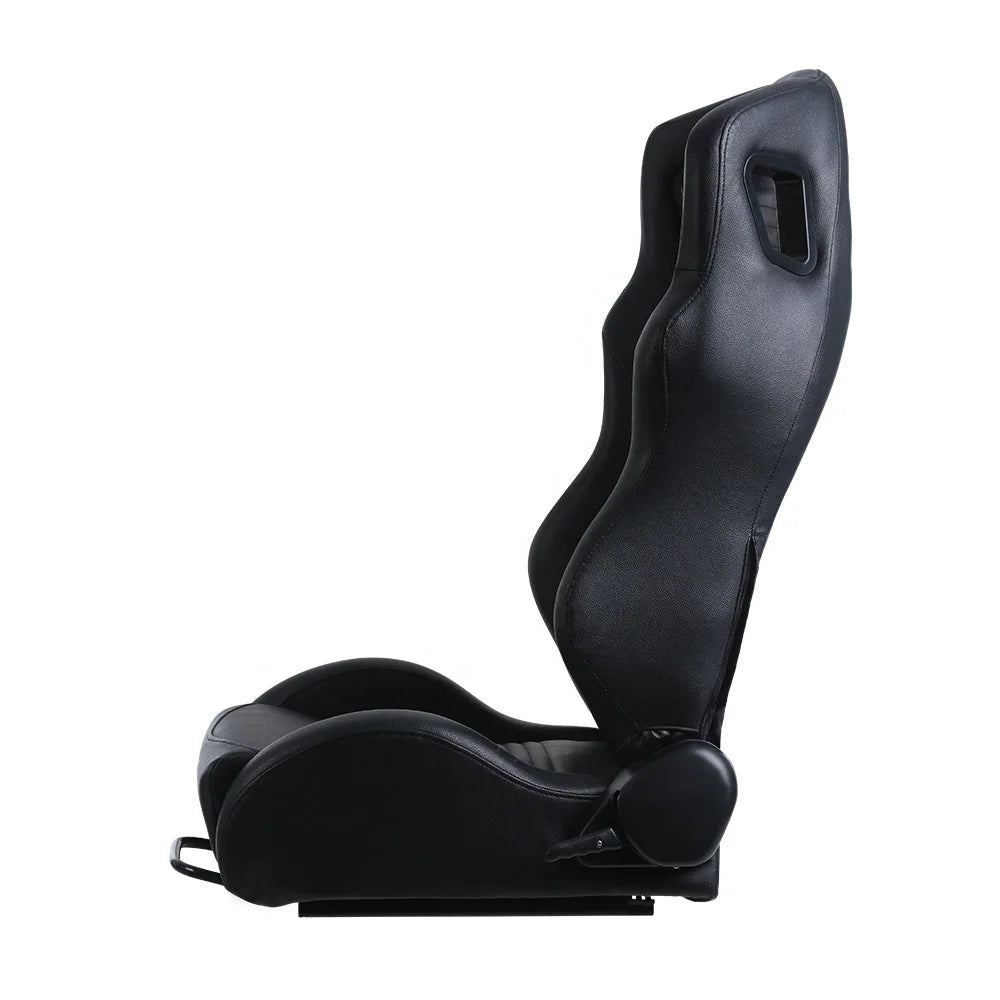 Universal Fiberglass Racing Adjustable PU Leather Fabric car bucket racing seat
