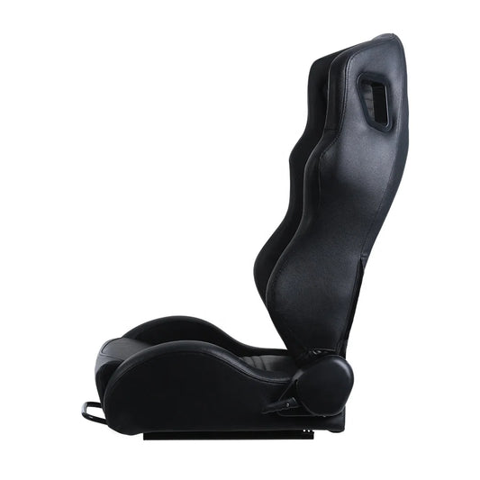 Universal Fiberglass Racing Adjustable PU Leather Fabric car bucket racing seat