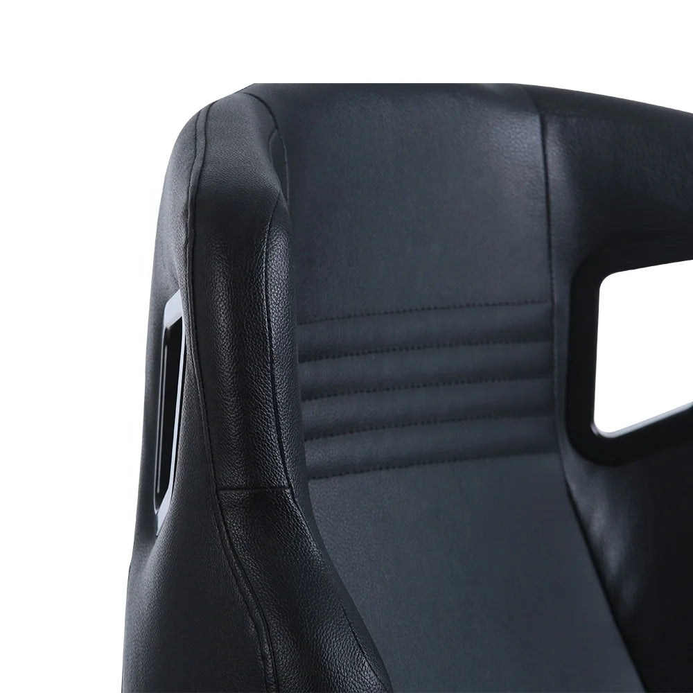 Universal Fiberglass Racing Adjustable PU Leather Fabric car bucket racing seat