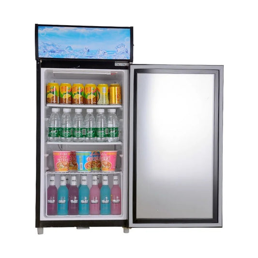 Upright Supermarket Cold Drink Glass Door Electricity Power Source Fridge