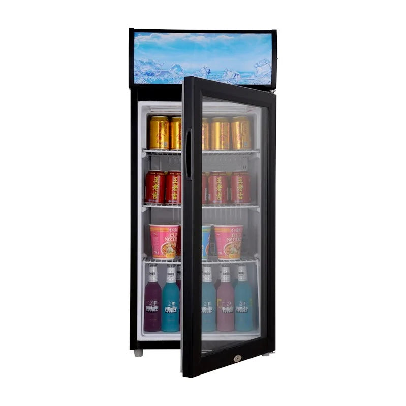 Upright Supermarket Cold Drink Glass Door Electricity Power Source Fridge