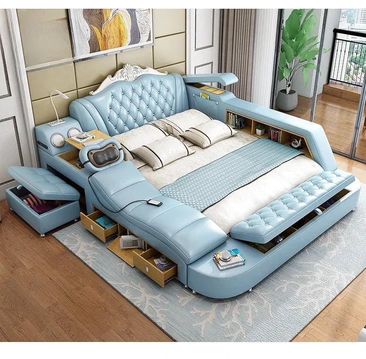 Vendite calde lettini da massaggio mobili in stile moderno intelligente Set camera da letto multifunzionale