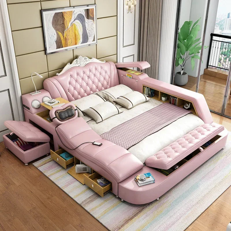 Vendite calde lettini da massaggio mobili in stile moderno intelligente Set camera da letto multifunzionale