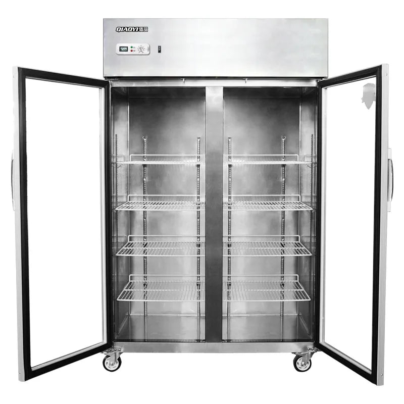 Vertical Freezer Commercial Restaurant Fruit Full Refrigeration and Preservation Cabinet Glass Door Refrigerator Four Door Six D