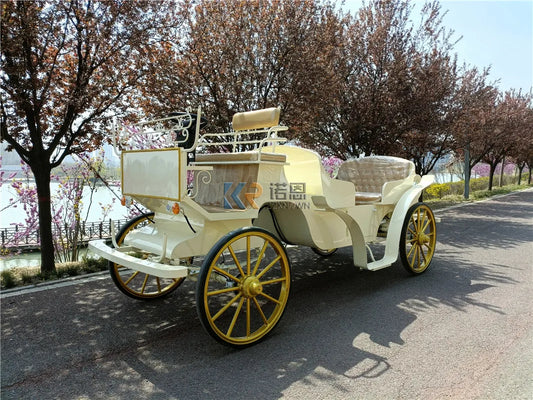 Victoria Royal Horse Drawn Wedding Horse Carriage Wagon Electric Horseless Carriage European Classical Sightseeing Cart