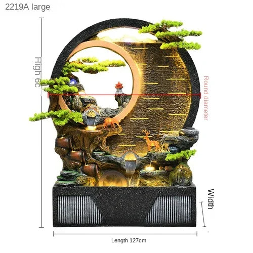 Villa Courtyard Town House Rockery Water Curtain Wall Landscape