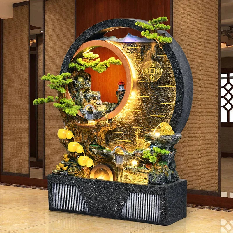 Villa Courtyard Town House Rockery Water Curtain Wall Landscape