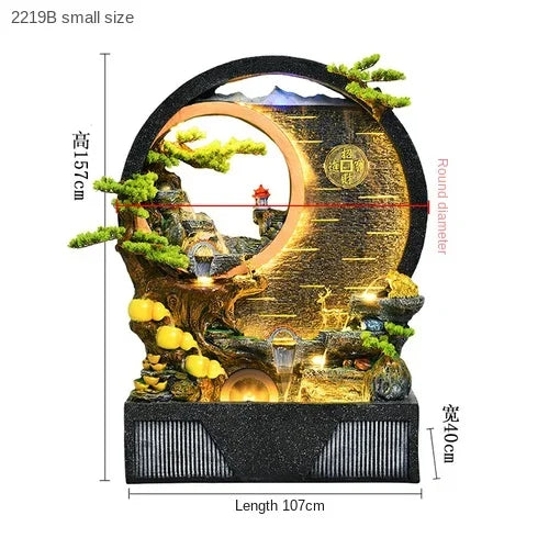 Villa Courtyard Town House Rockery Water Curtain Wall Landscape