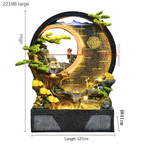 Villa Courtyard Town House Rockery Water Curtain Wall Landscape