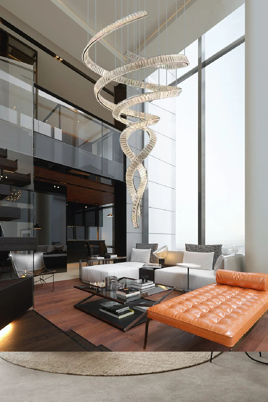 Villa High Ceiling Living Room Large Chandeliers Crystal Lamp Designer Light Luxury Art Hollow Staircase Duplex Loft Chandelier